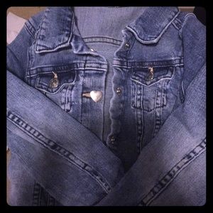 H&M jean jacket with cute heart buttons